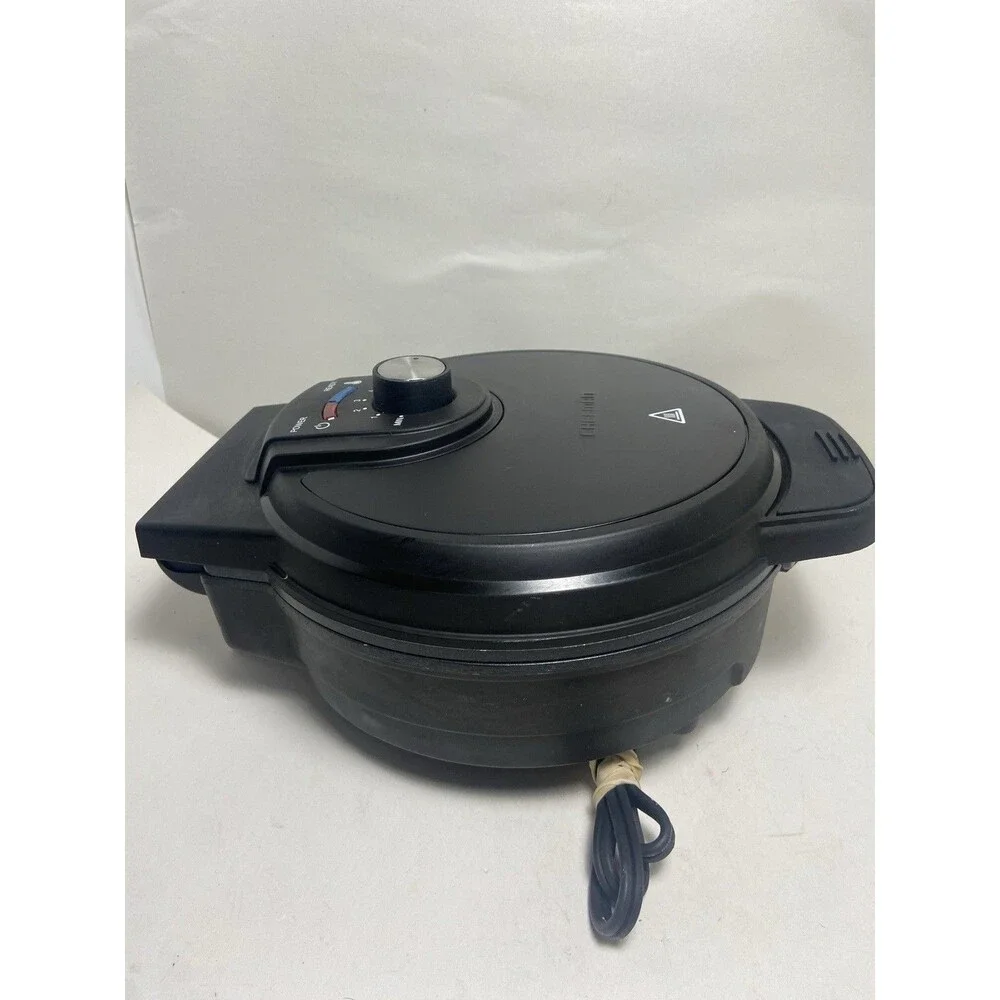 Chefman Anti-Overflow Belgian Waffle Maker Shade Selector Non-Stick Black Tested